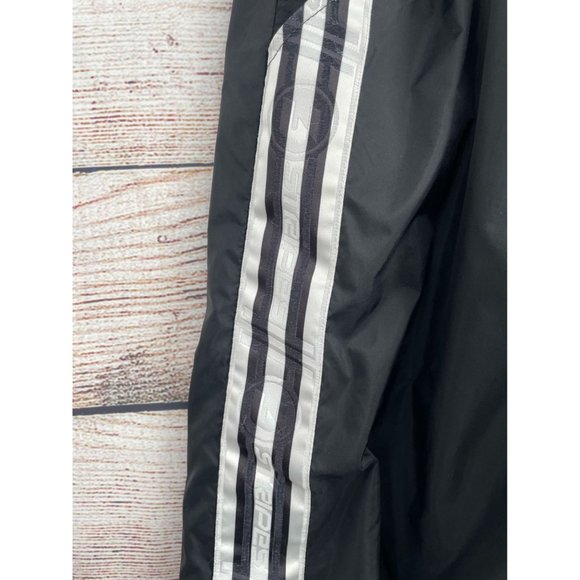 Adidas 3 Stripe Waterproof Track Pants Men's Size M Black/White - Picture 5 of 11